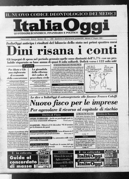 Italia oggi : quotidiano di economia finanza e politica